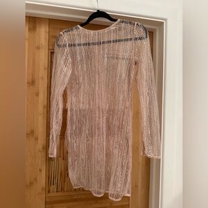 Line and Dot Sequin Mini Dress